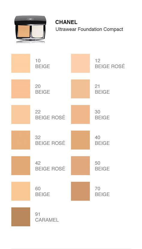 chanel compact cream foundation|chanel foundation color chart.